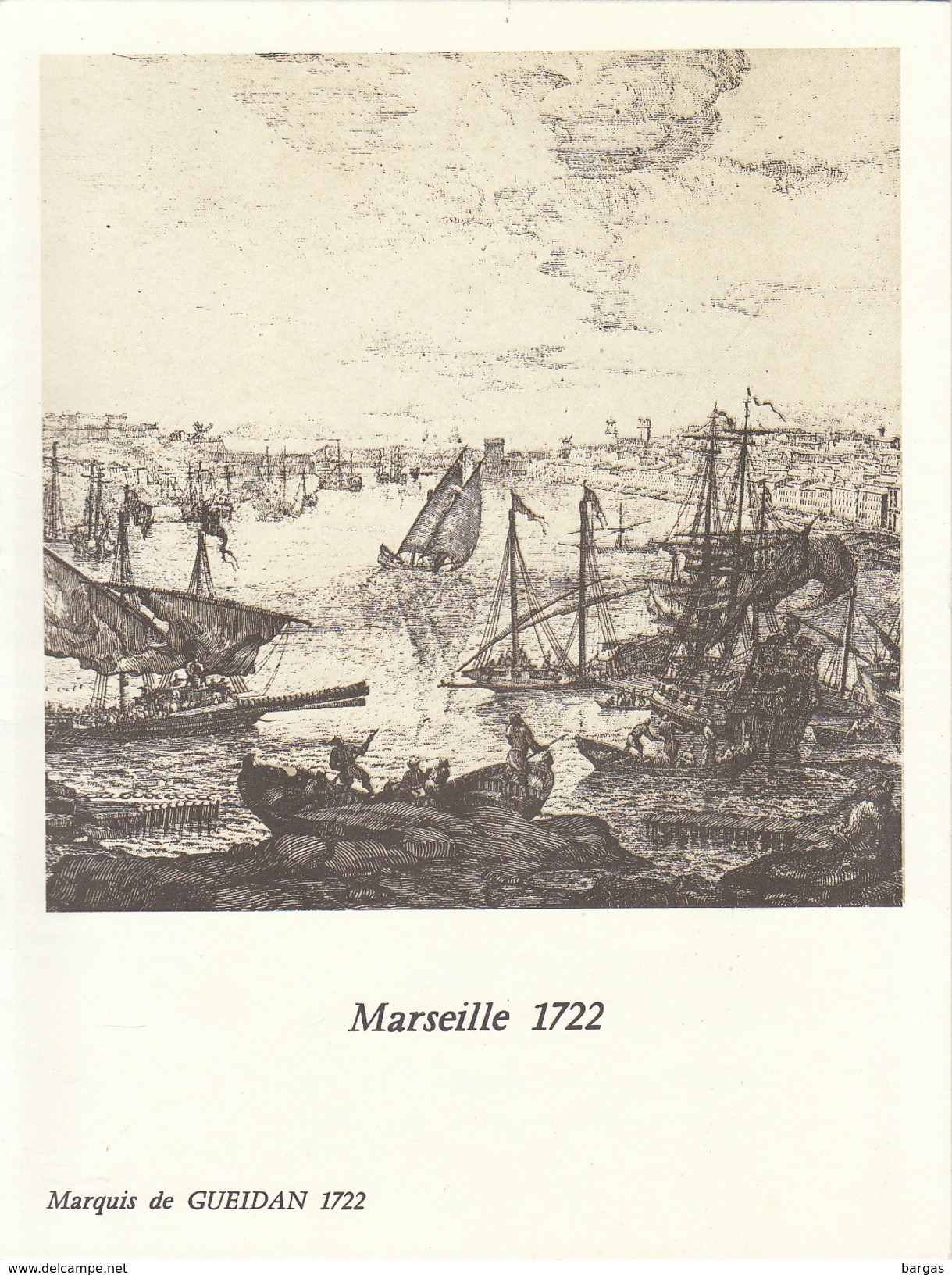 Menu Bateau Paquebot RENAISSANCE Illustration Marseille 1722 Marquis De Gueidan - Andere & Zonder Classificatie