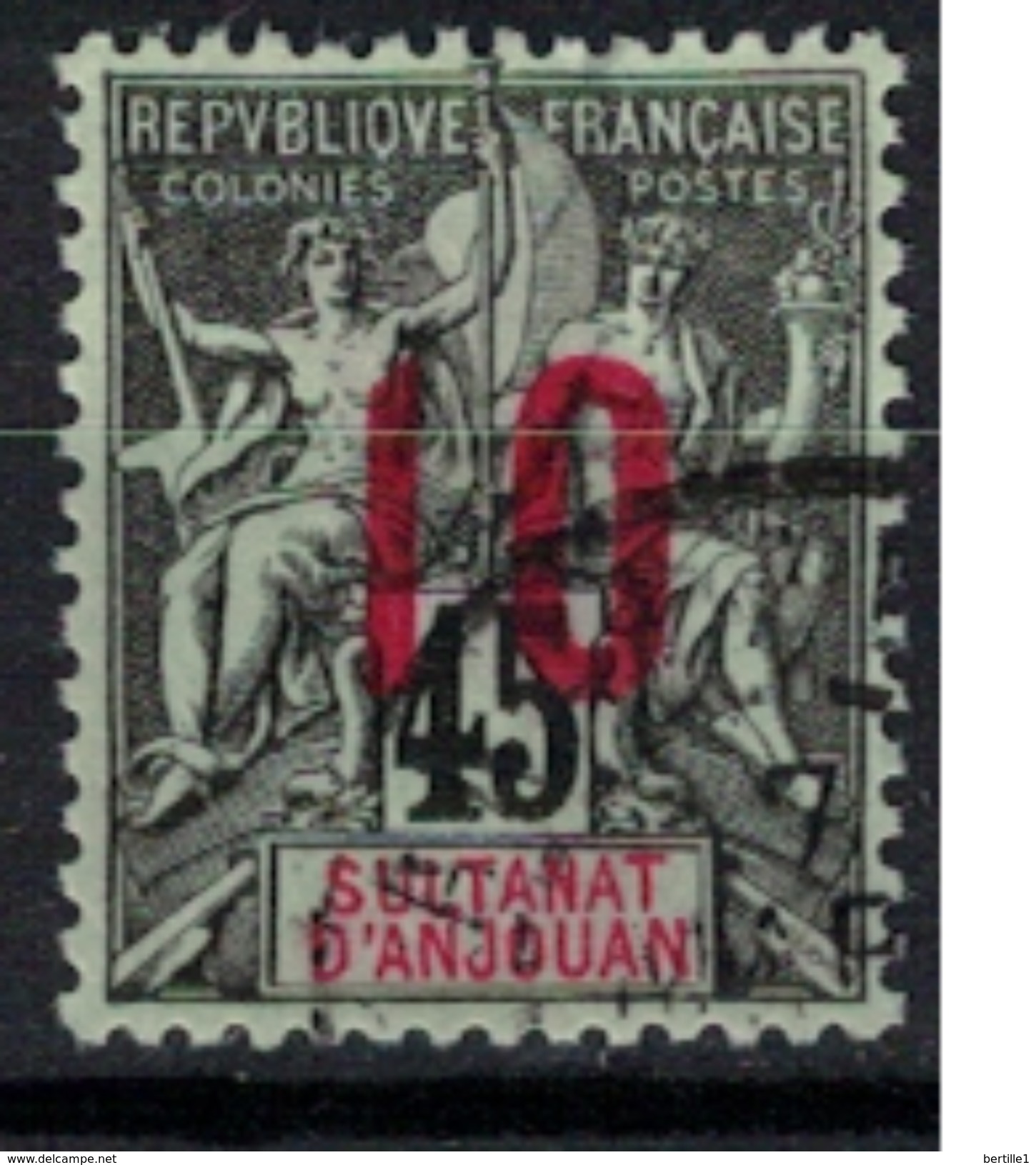 ANJOUAN        N°  YVERT    27               OBLITERE       ( O   2/31 ) - Used Stamps