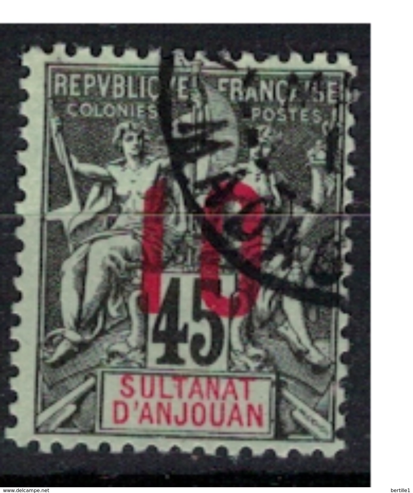 ANJOUAN        N°  YVERT    27    ( 2 )            OBLITERE       ( O   2/31 ) - Used Stamps