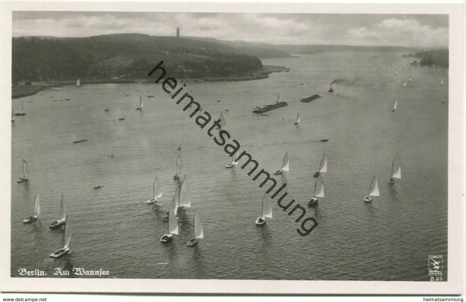 Berlin - Am Wannsee - Fliegeraufnahme - Foto-AK 30er Jahre - Verlag Klinke & Co. Berlin - Wannsee