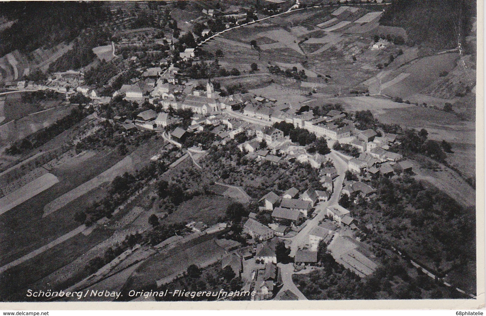 ALLEMAGNE 1934 CARTE POSTALE DE SCHÖNBERG  ORIGINAL FLUGAUFNAHME - Autres & Non Classés