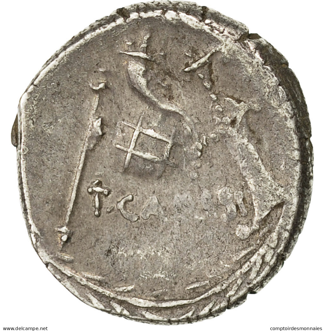 Monnaie, Carisia, Denier, 46 BC, Rome, TTB, Argent, Crawford:464/3b - República (-280 / -27)