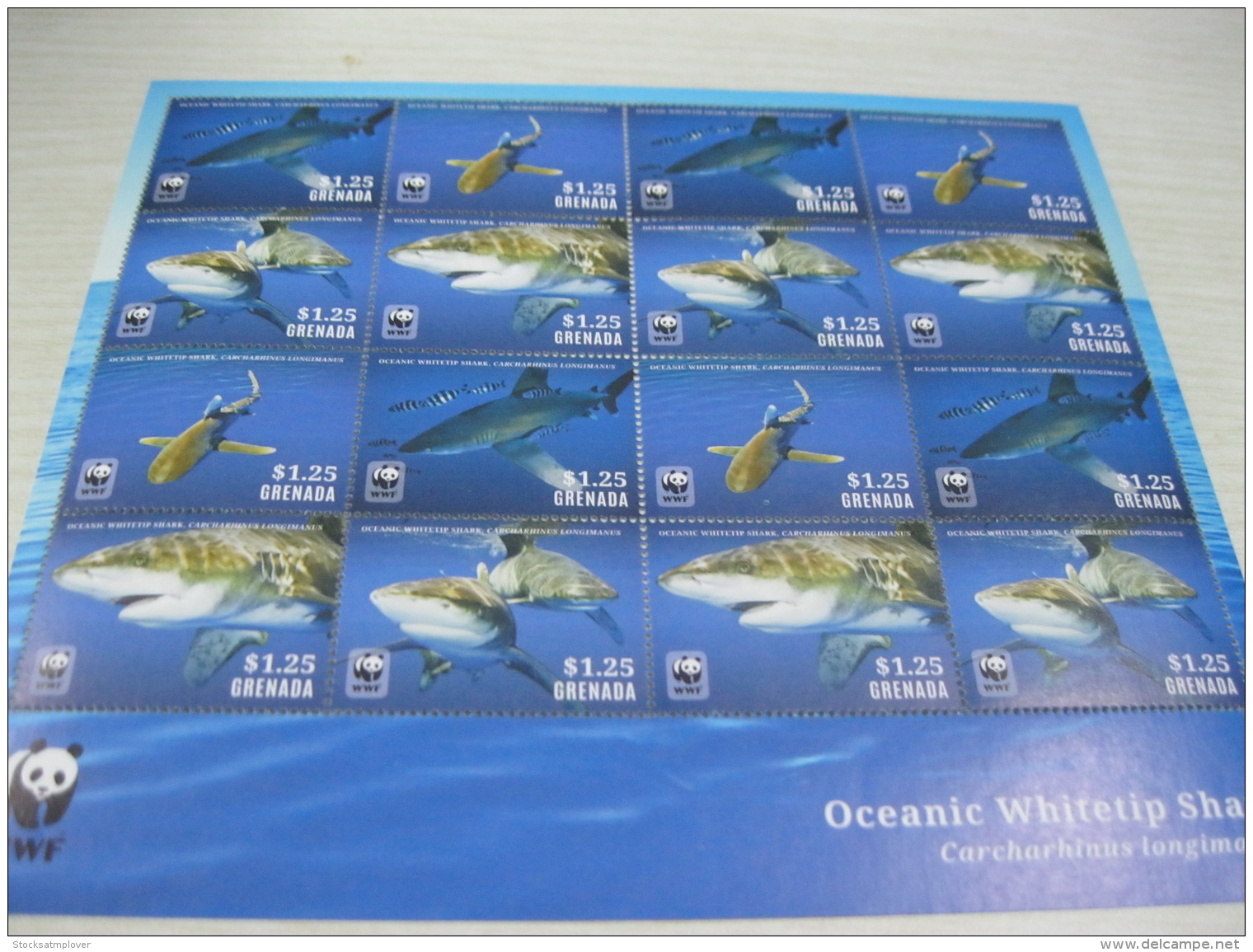 Grenada 2014 WWF Shark Fish Marine Life - Unused Stamps