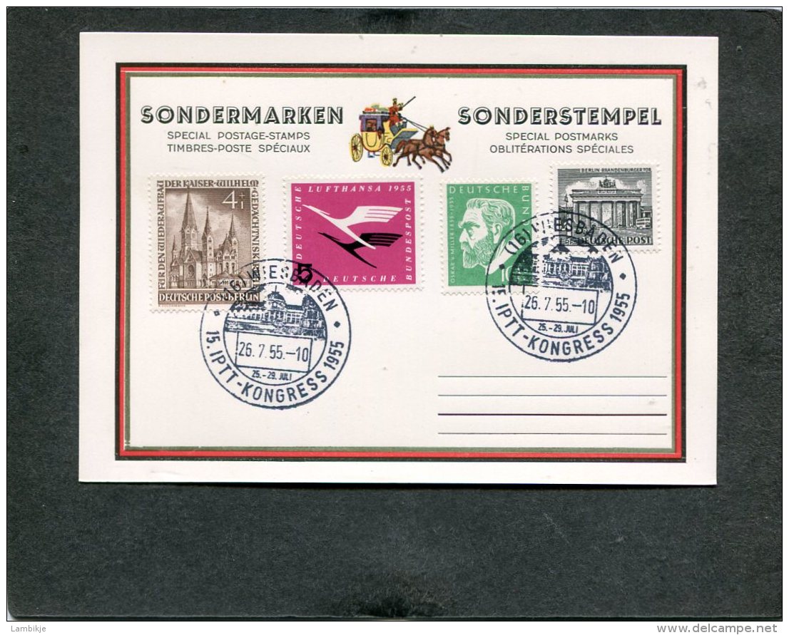Deutsche Bundespost/Berlin Postkarte 1955 - Other & Unclassified