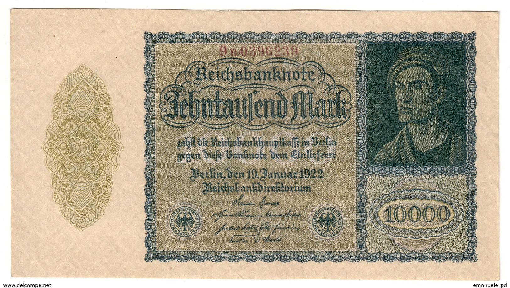 Germany 10000 Mark 19/01/1922 .SA. - 10000 Mark