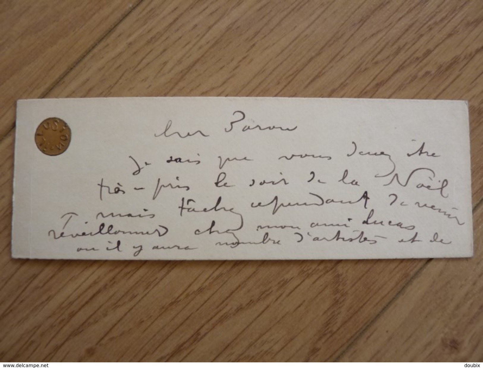 Jan VAN BEERS (1852-1927) PEINTRE Belge. Proche Alexandre STRUYS - Autographe - Autres & Non Classés