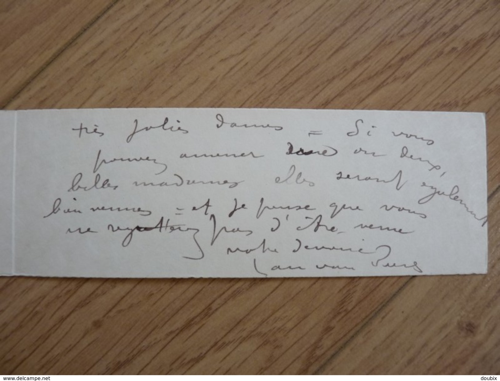Jan VAN BEERS (1852-1927) PEINTRE belge. Proche Alexandre STRUYS - Autographe