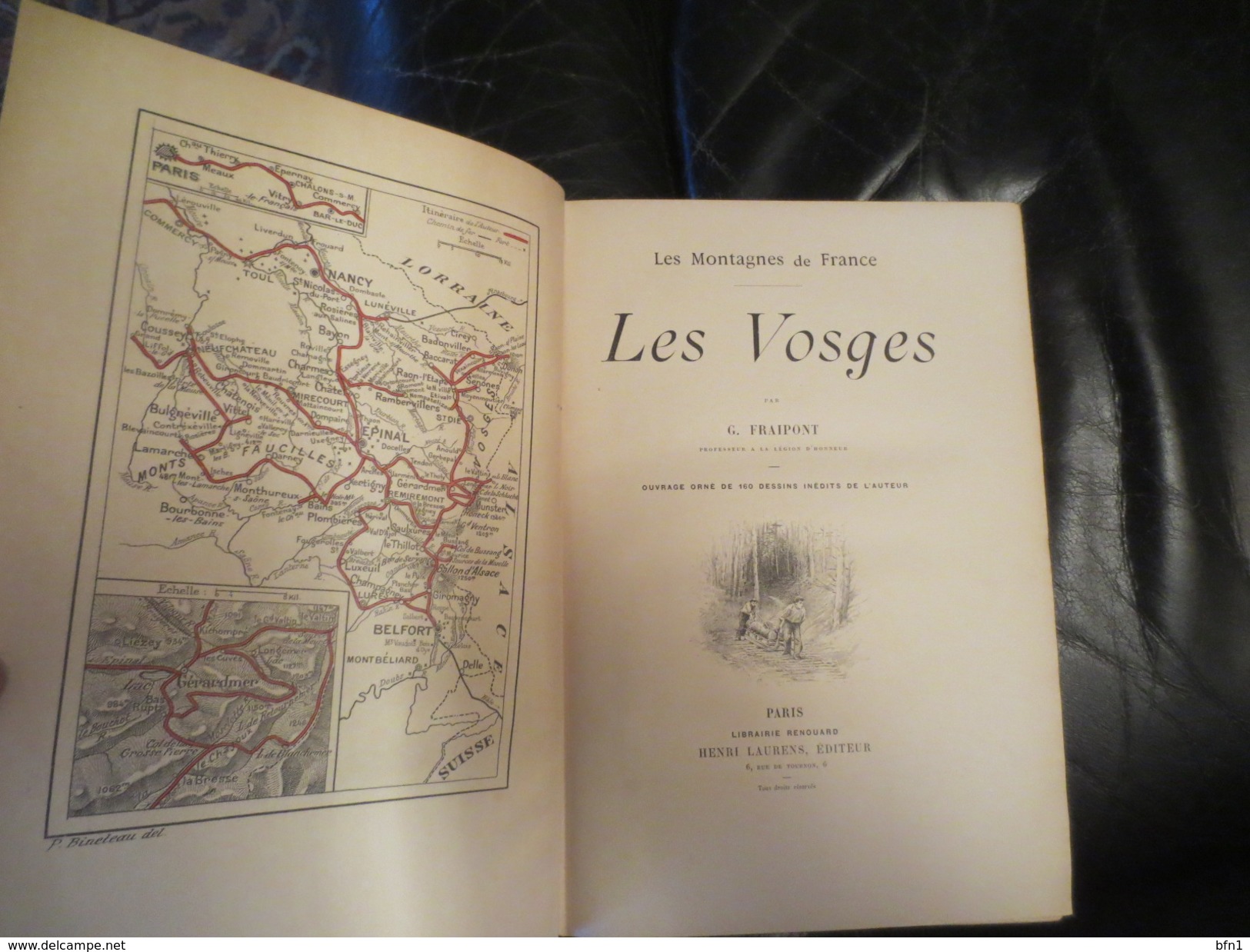 Gustave Fraipont  1894- Les Montagnes De France. Les Vosges. Ouvrage Orné De 160 Dessins Inédits De L'auteur. - 1801-1900