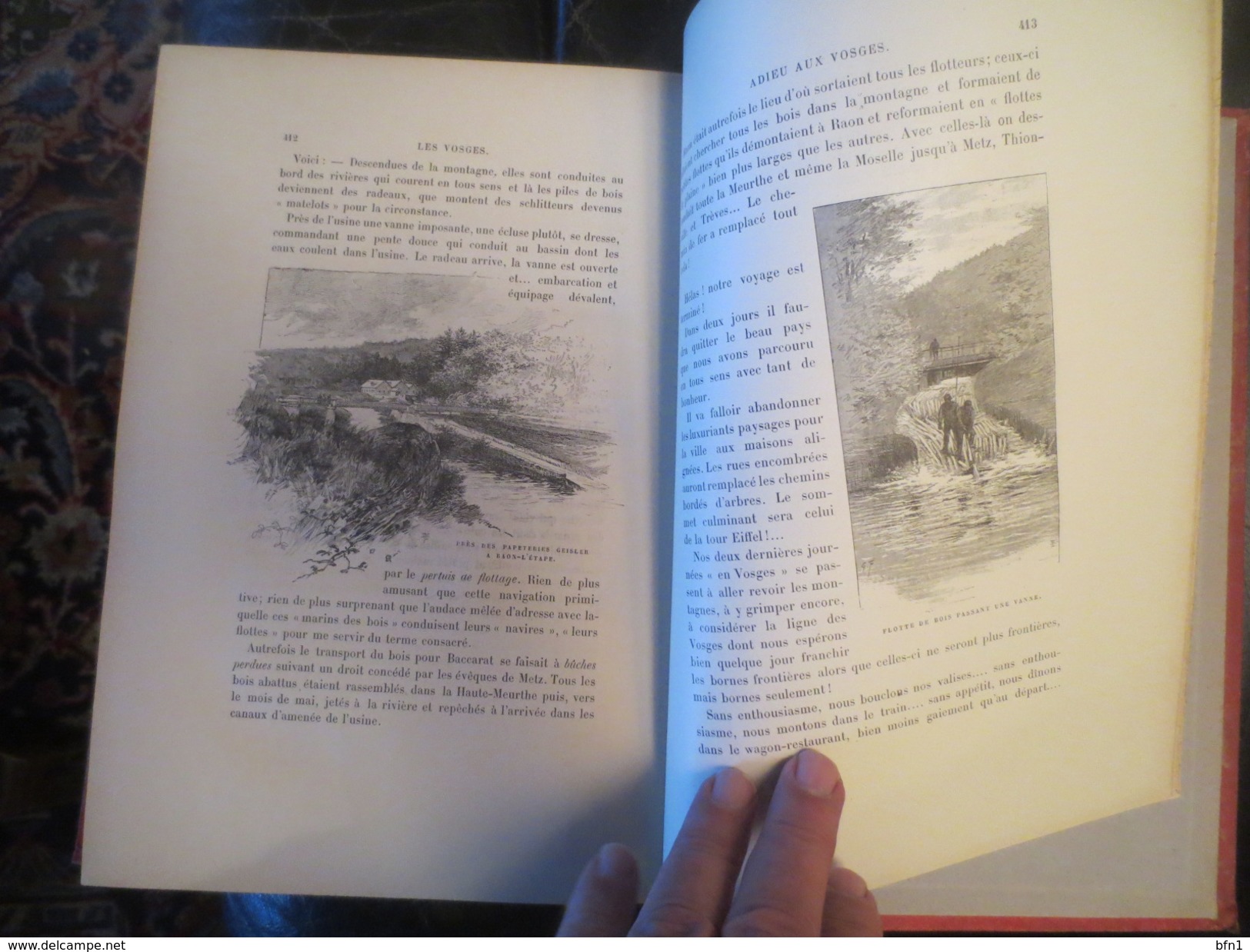 Gustave Fraipont  1894- Les montagnes de France. Les Vosges. Ouvrage orné de 160 dessins inédits de l'auteur.