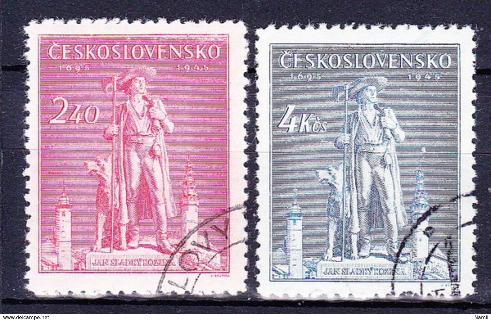 Tchécoslovaquie 1945 Mi 478-9 (Yv 425-6), Obliteré - Used Stamps