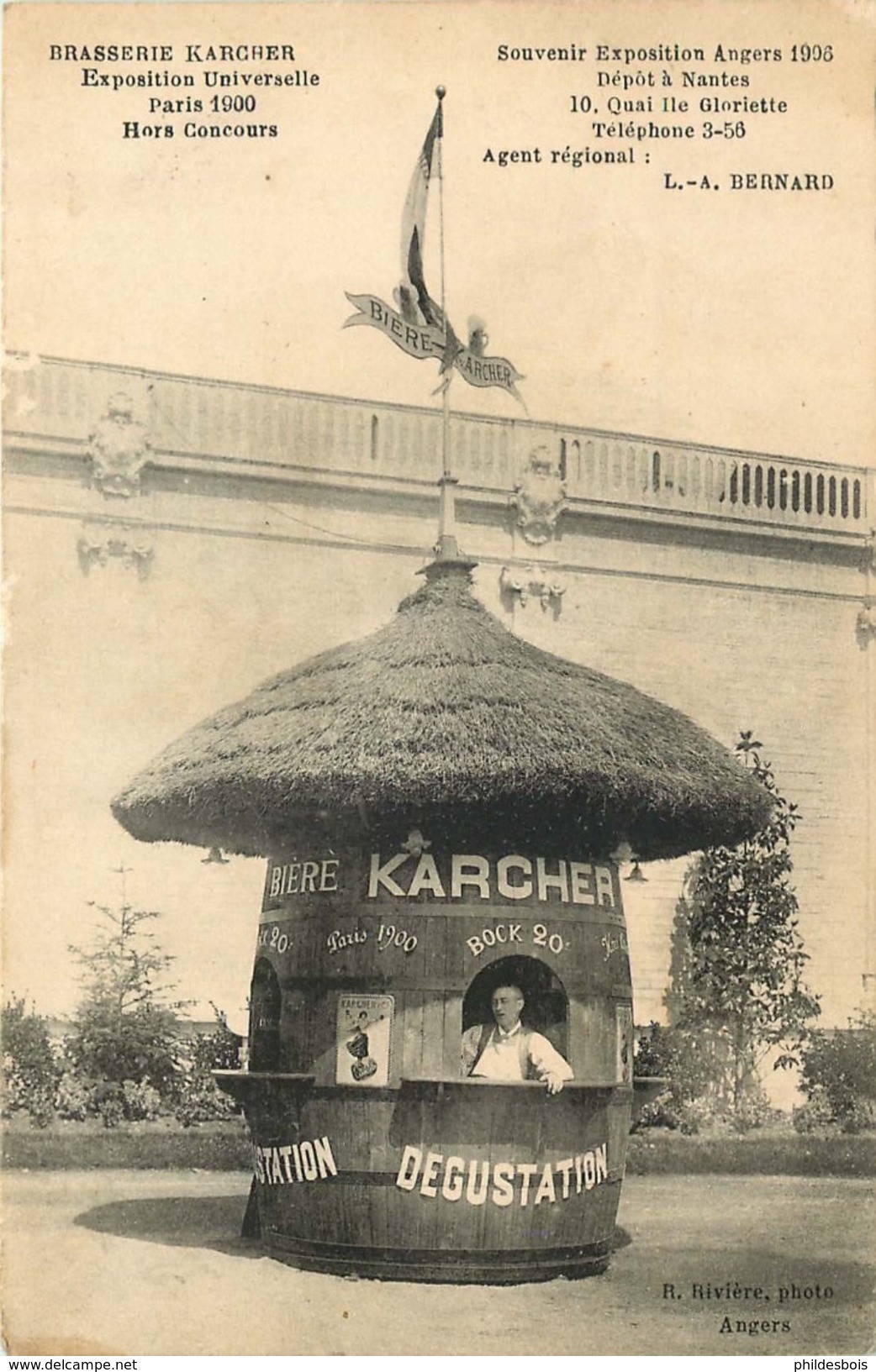 ANGERS  EXPOSITION 1900  BRASSERIE KARCHER  Souvenir Exposition 1906 ANGERS - Angers
