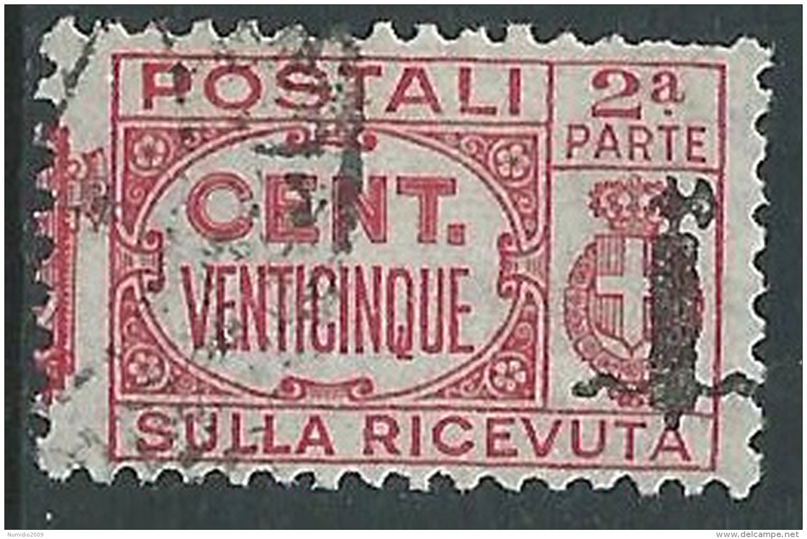 1944 RSI USATO PACCHI POSTALI 25 CENT SEZIONE - I30 - Colis-postaux