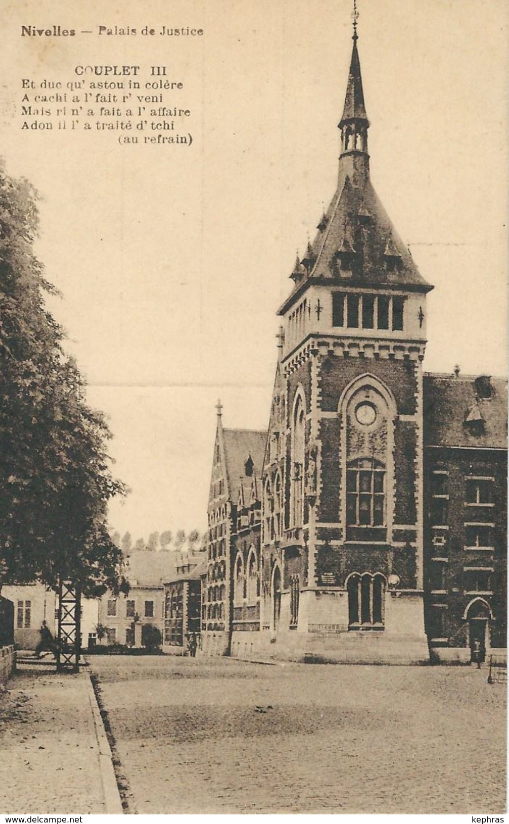 NIVELLES : Palais De Justice - Avec Couplet III - Nijvel