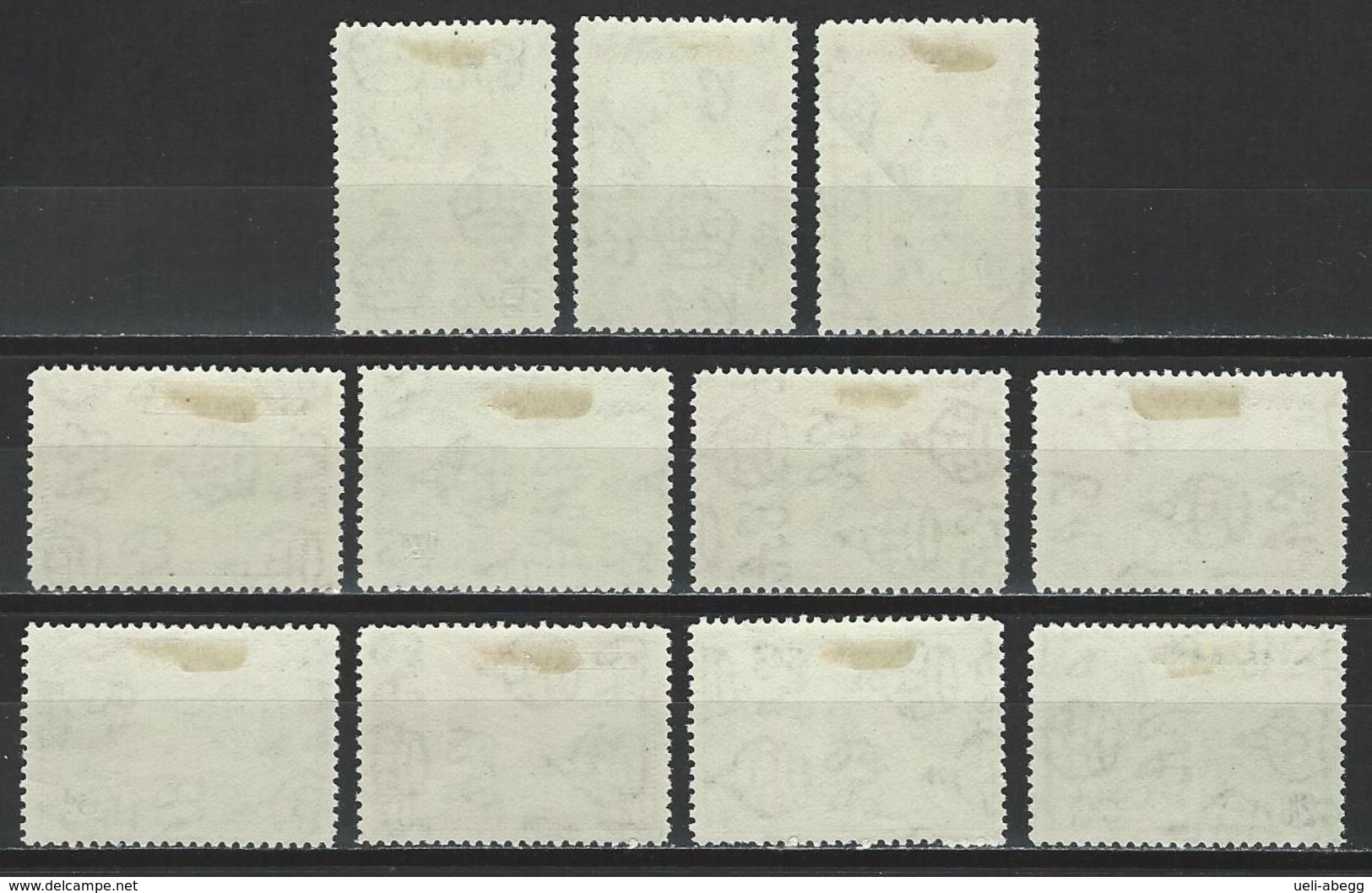 Nyasaland. SG 144-54, Mi 70-80 * MH - Nyassaland (1907-1953)