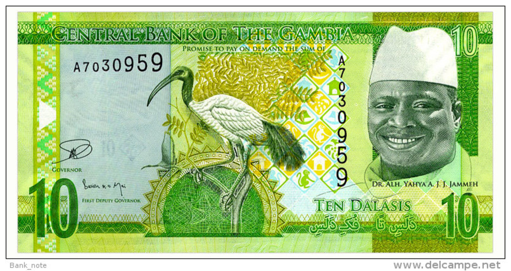GAMBIA 10 DALASIS ND(2015) Pick 32 Unc - Gambia