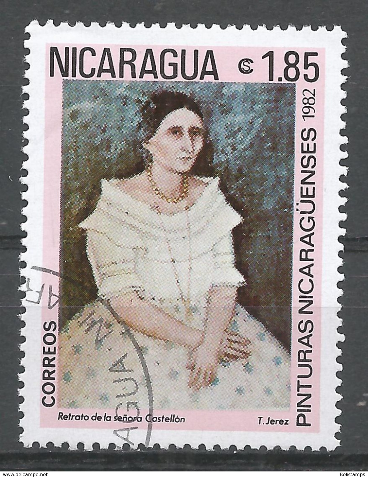 Nicaragua 1982. Scott #1171 (U) Painting, ''Potrait Of Mrs Castellon'' By T. Jerez - Nicaragua