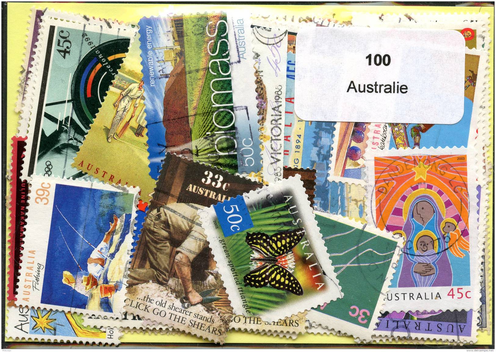 Lot 100 Timbres Australie - Lots & Kiloware (max. 999 Stück)