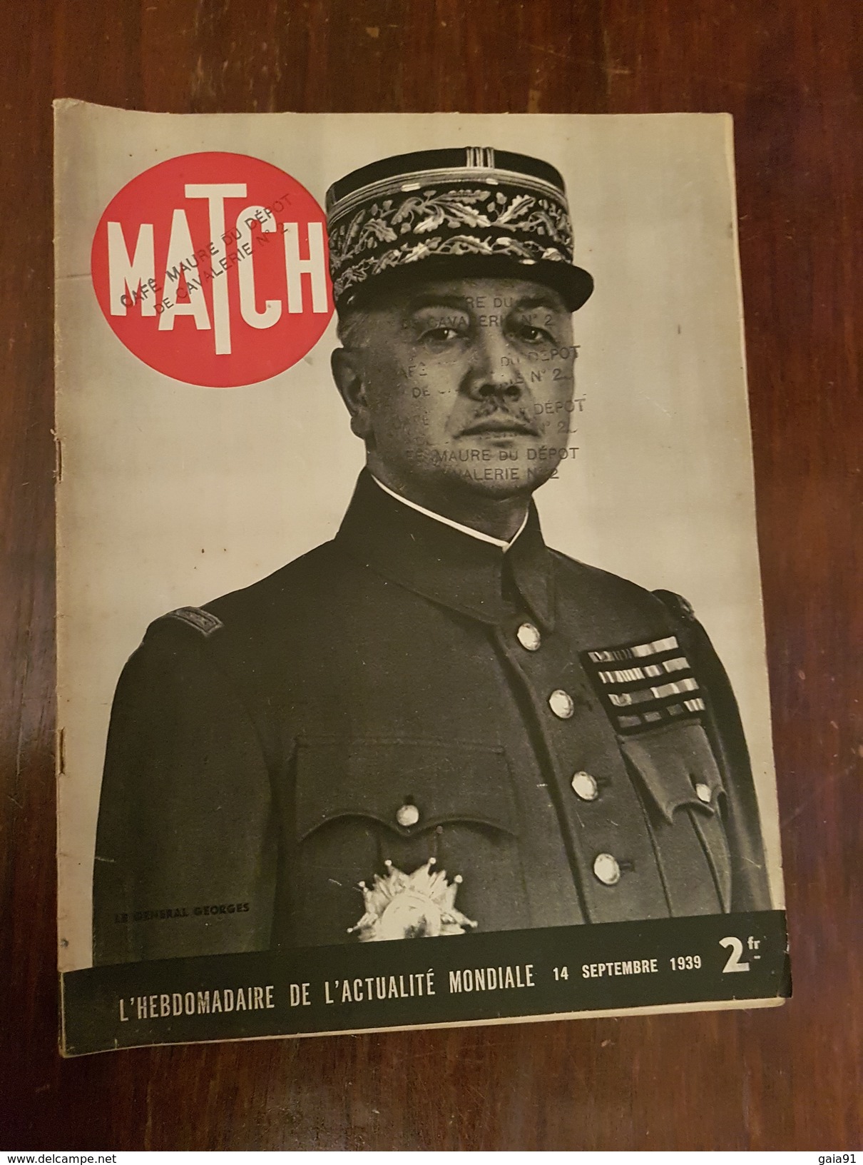 PARIS MATCH  14 SEPTEMBRE 1939 - 1900 - 1949