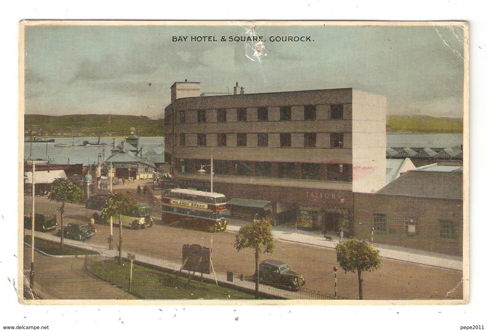 CPA GOUROCK Bay Hoetl & Square Cars Bus Voitures Bus 1943 Peu Commune - Autres & Non Classés