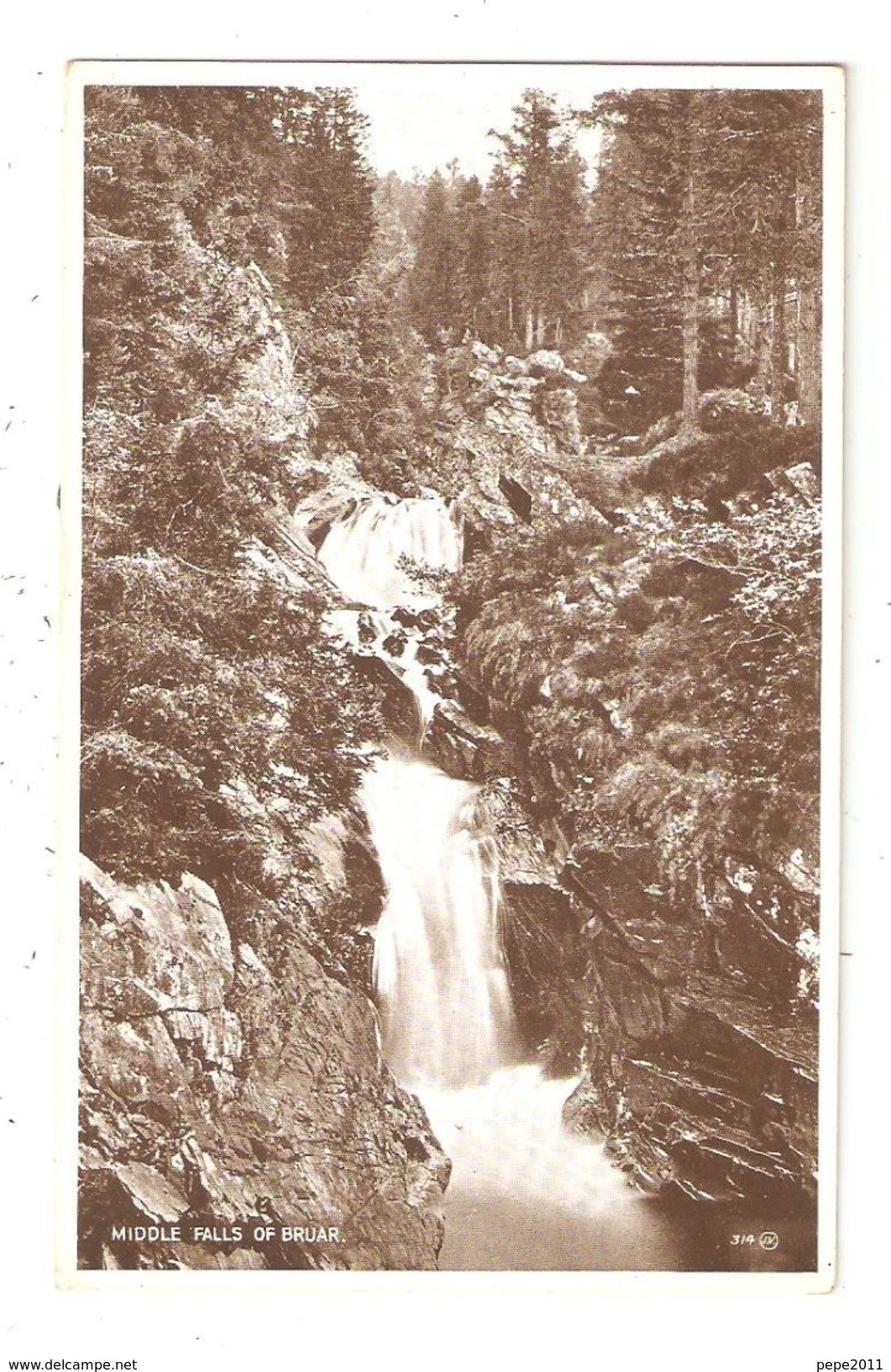 CPA BRUAR Middle Falls Of Bruar  Peu Commune - Perthshire