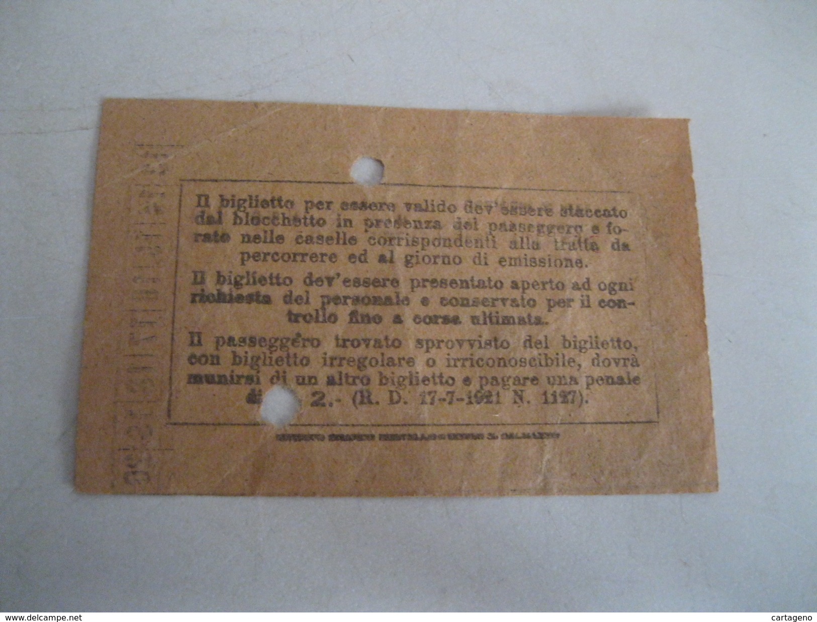 CAM LIVORNO  Vecchio Biglietto Ordinario Da Lire  1,10 Stazione Centrale Antignano -stazione Centrale Montenero Del 1939 - Europa