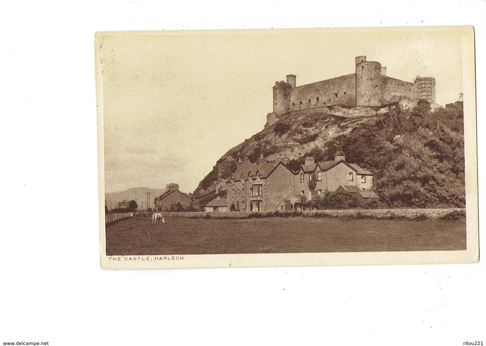 Cpa - The Castle HARLECH - Cheval Au Pré Chateau - D.H. PARRY - Merionethshire