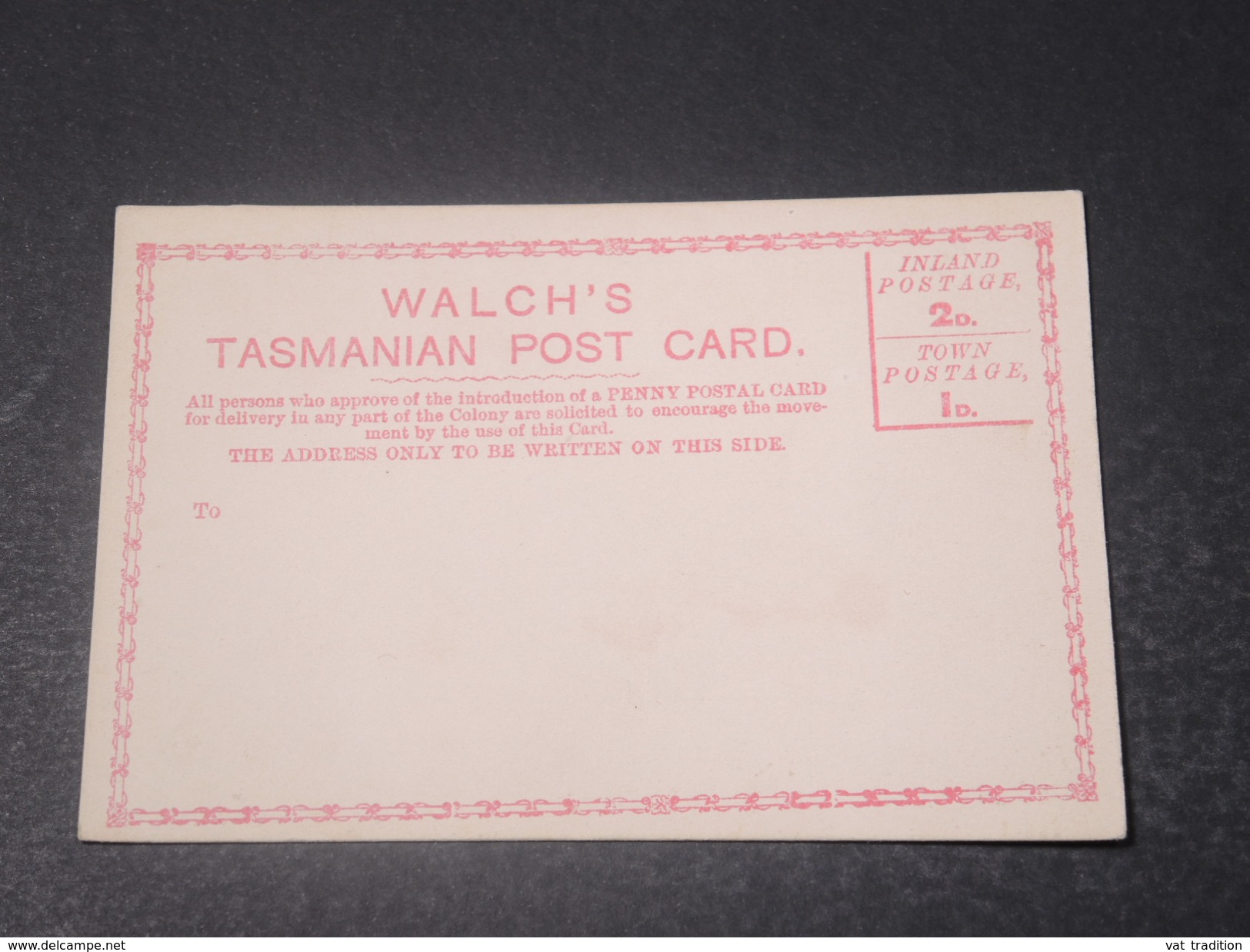 TASMANIE - Carte Postale Tasmanienne De Walch Non Voyagé - L 11240 - Covers & Documents