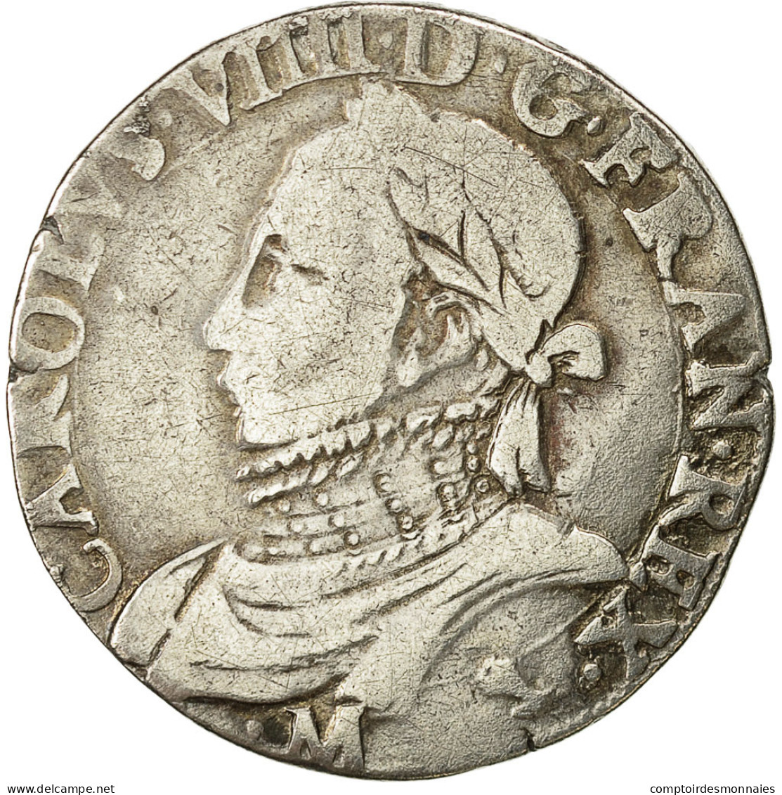 Monnaie, France, Charles IX, Teston, 1574, Toulouse, TB+, Argent, Sombart:4634 - 1560-1574 Charles IX