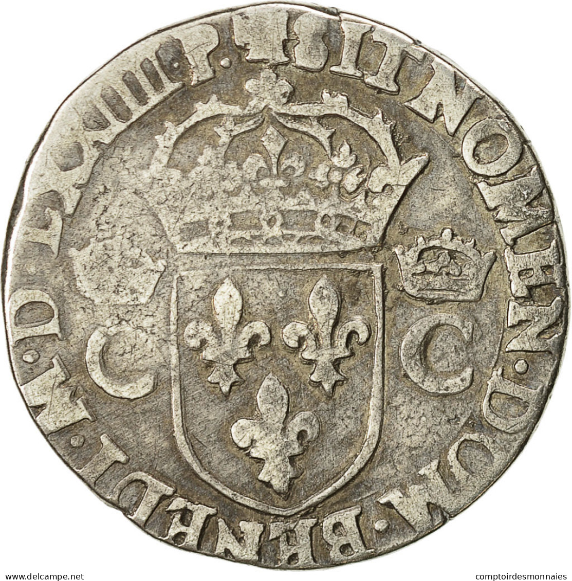 Monnaie, France, Charles IX, Teston, 1574, Toulouse, TB+, Argent, Sombart:4634 - 1560-1574 Karel I