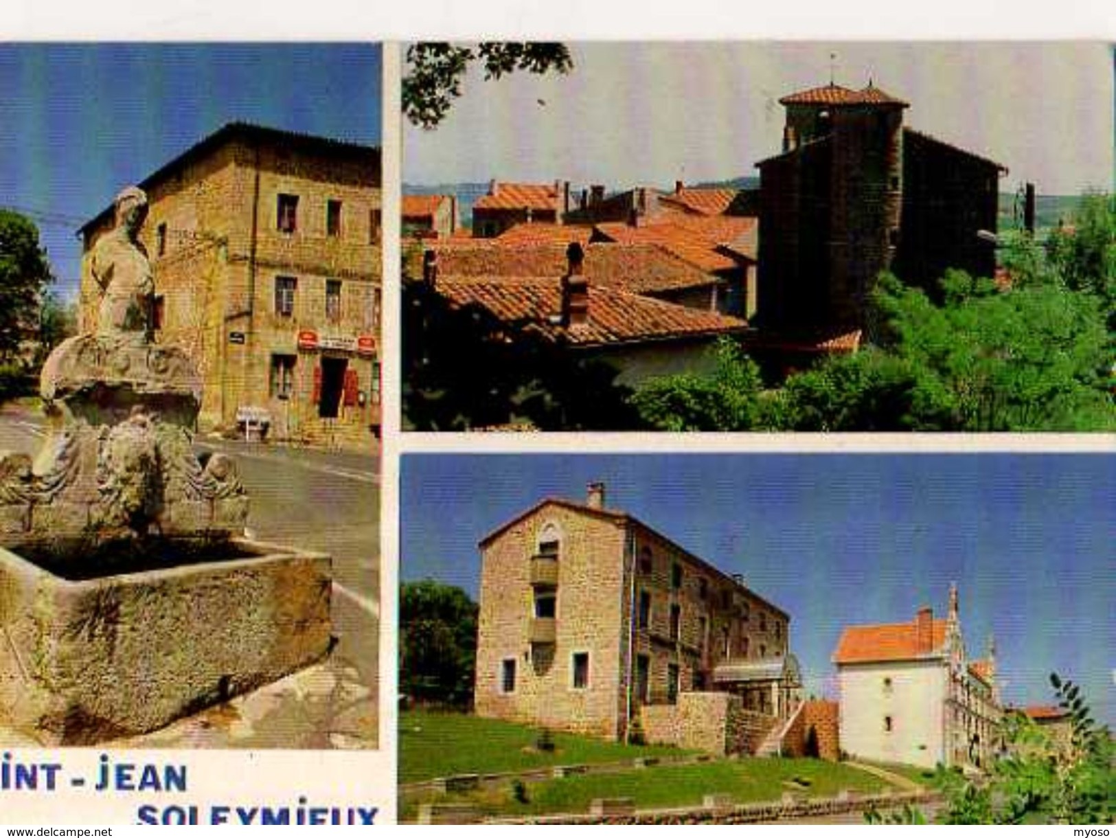 42 ST JEAN SOLEYMIEUX Fonaine Tour De La Gabelle Batiments Administratifs Et Mairie - Saint Jean Soleymieux