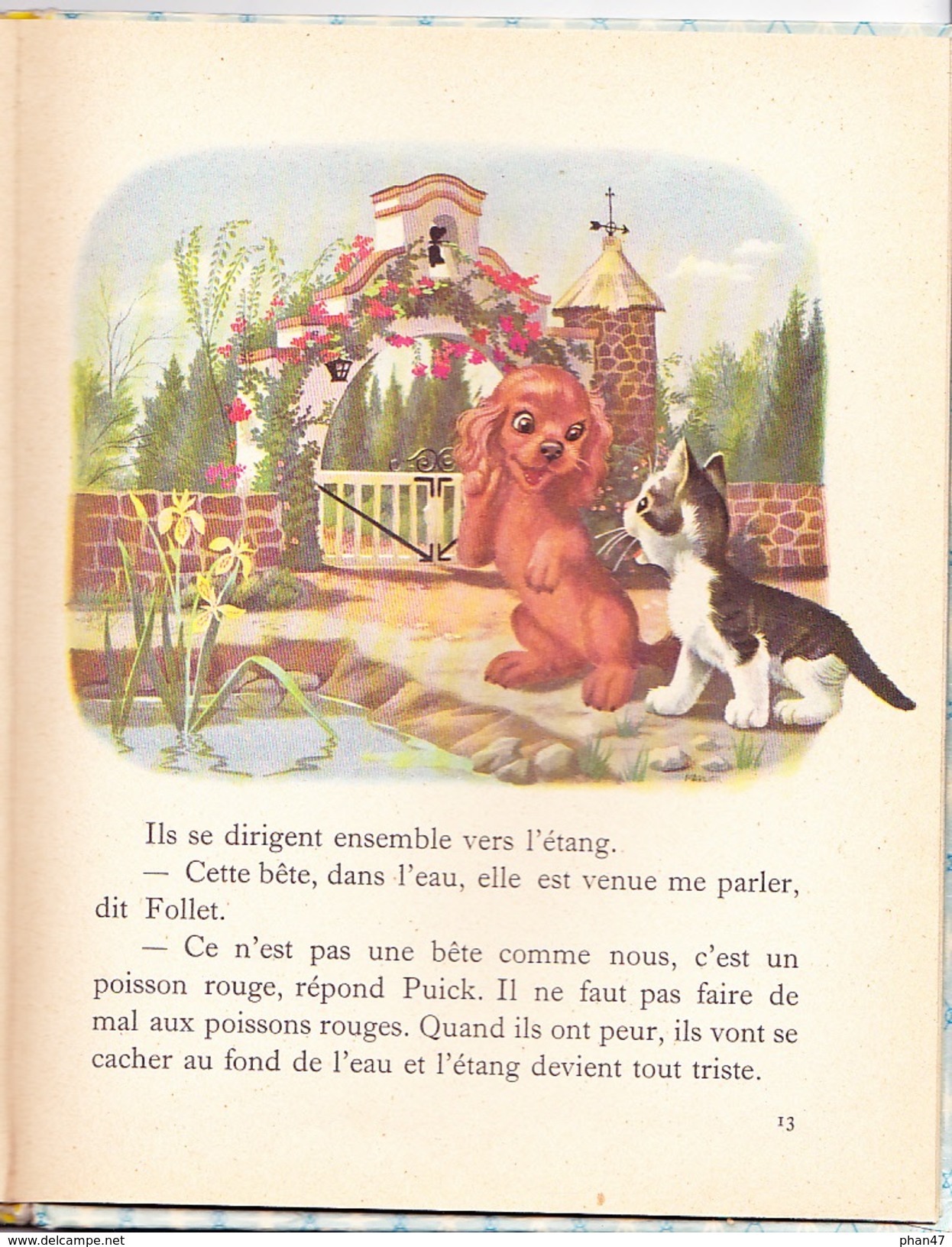 FOLLET LE PETIT CHAT, Lucienne ERVILLE, Aquarelles Marcel MARLIER, Collect. Farandole, Editions CASTERMAN 1958 - Casterman