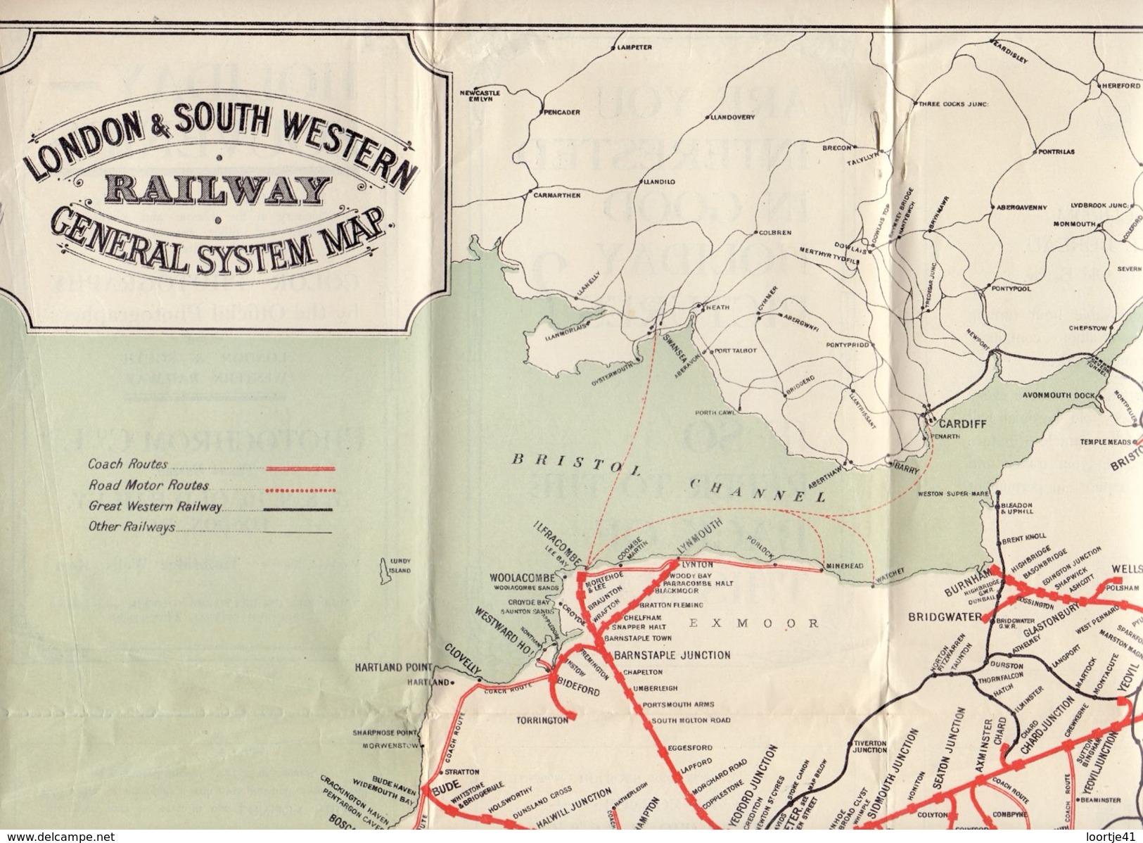 Map Kaart Carte Spoorwegen - Chemins De Fer - London & South Western Railway - - Autres & Non Classés