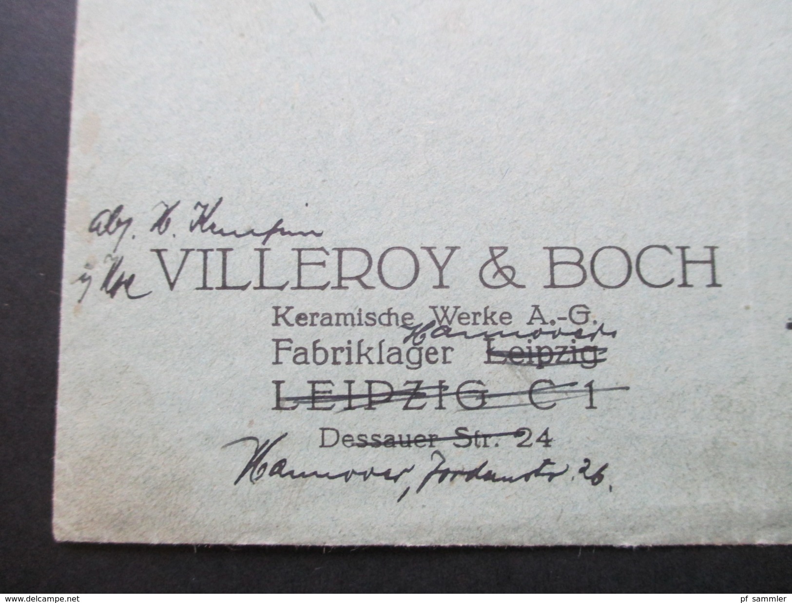 DR 1928 Firmenbrief Mit Inhalt. Villeroy & Boch Keramische Werke AG. Leipzig / Hannover. Porzellan - Briefe U. Dokumente