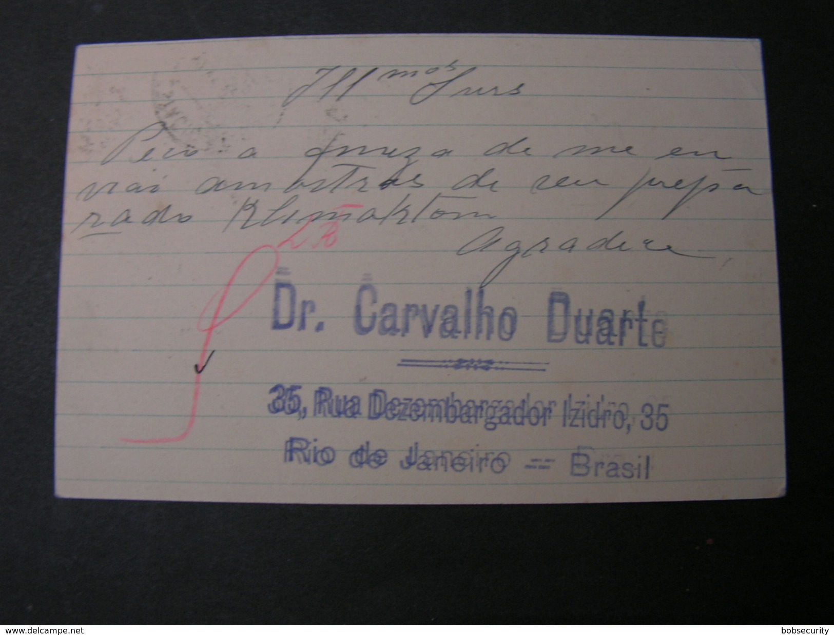 Brasil Karte 1928 - Postal Stationery