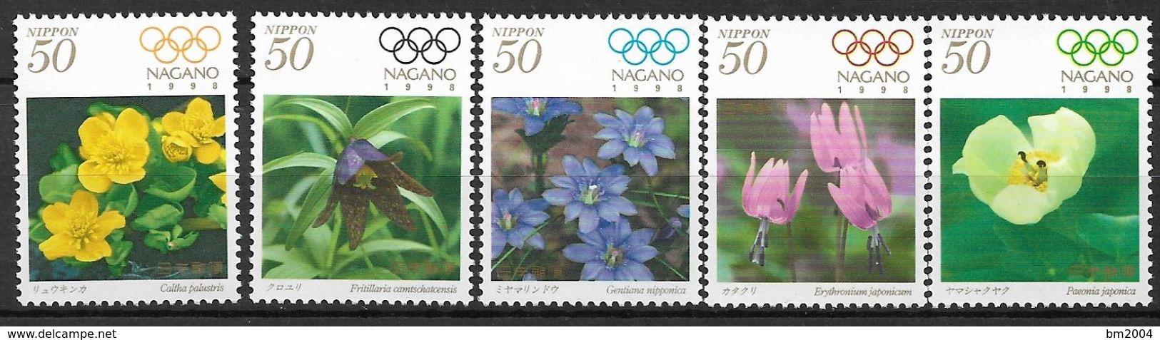 1998 Japan Mi. 2519-28 **MNH  Olympische Winterspiele, Nagano: Flora Und Sportdisziplinen - Unused Stamps