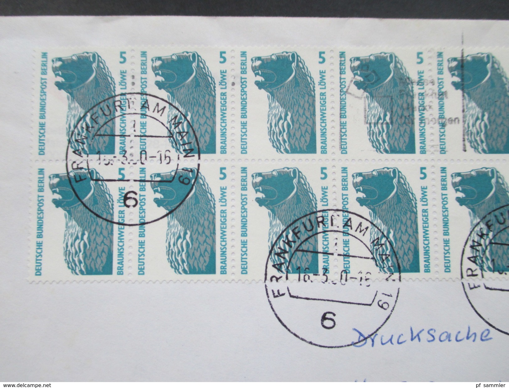 Berlin 1990 Nr. 863 MeF Als 12er Einheit / 6 Waagerechte Paare! 16.3.1990. Brief Mit Inhalt - Covers & Documents