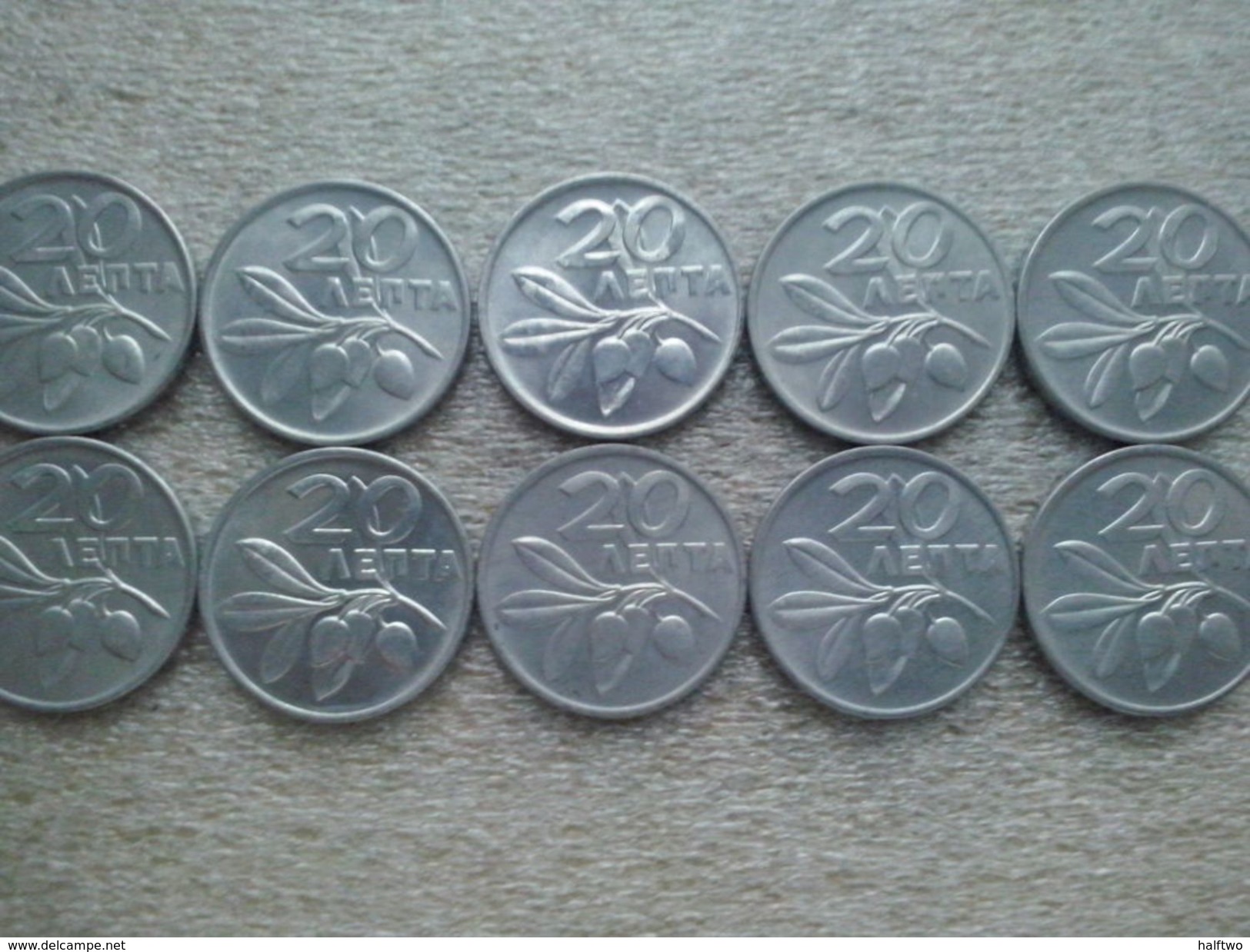 Greece  20 Lepta  , 1973 ,  UNC  , Lot , 10 Pieces - Greece