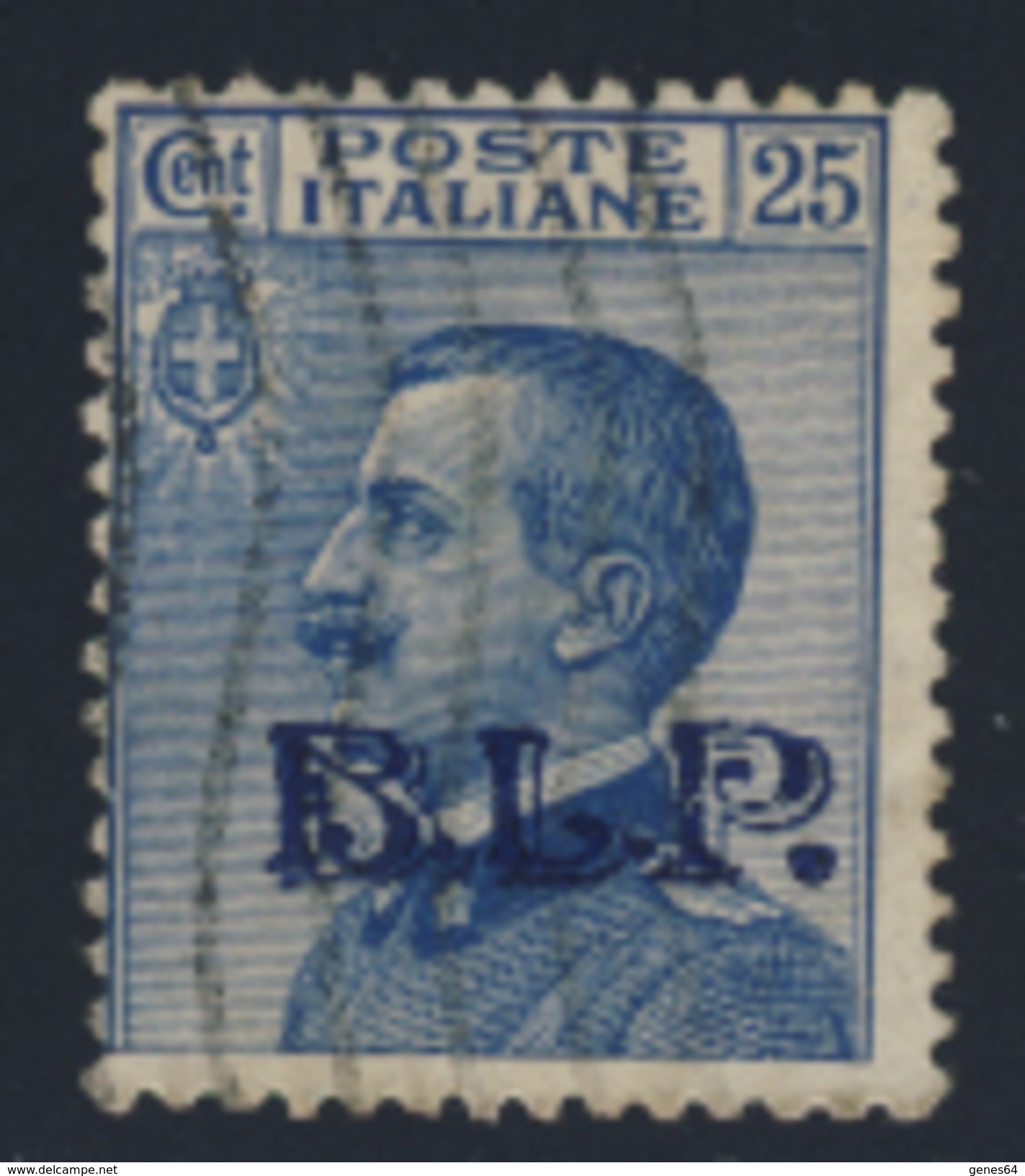 25 C. Azzurro Con Leggero Annullo Meccanico E Sovrastampa Del III Tipo. - Timbres Pour Envel. Publicitaires (BLP)