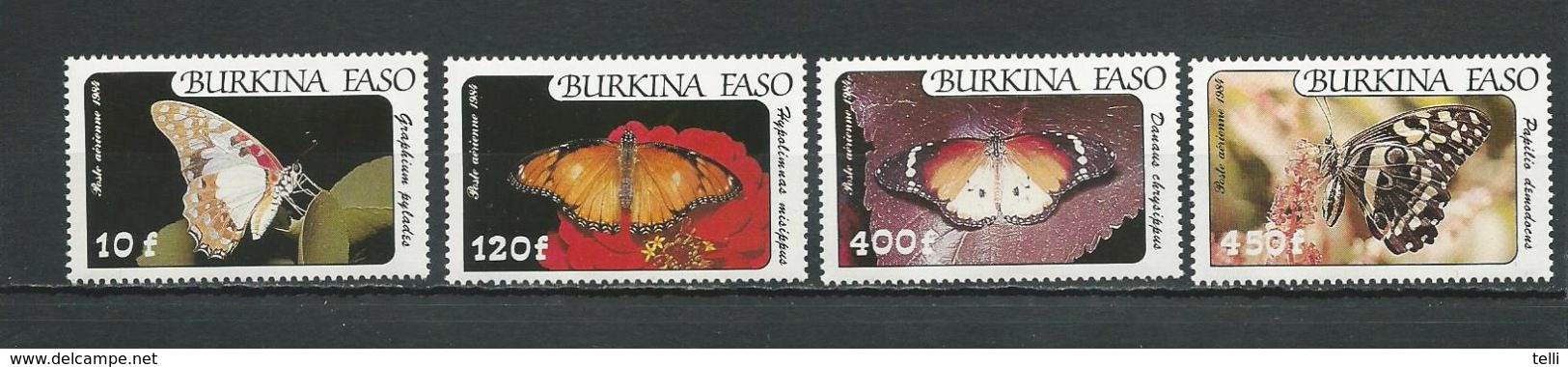 BURKINA FASO  Scott C305-C308 Yvert PA272-PA275 (4) ** Cote 13,20$ 1984 - Burkina Faso (1984-...)
