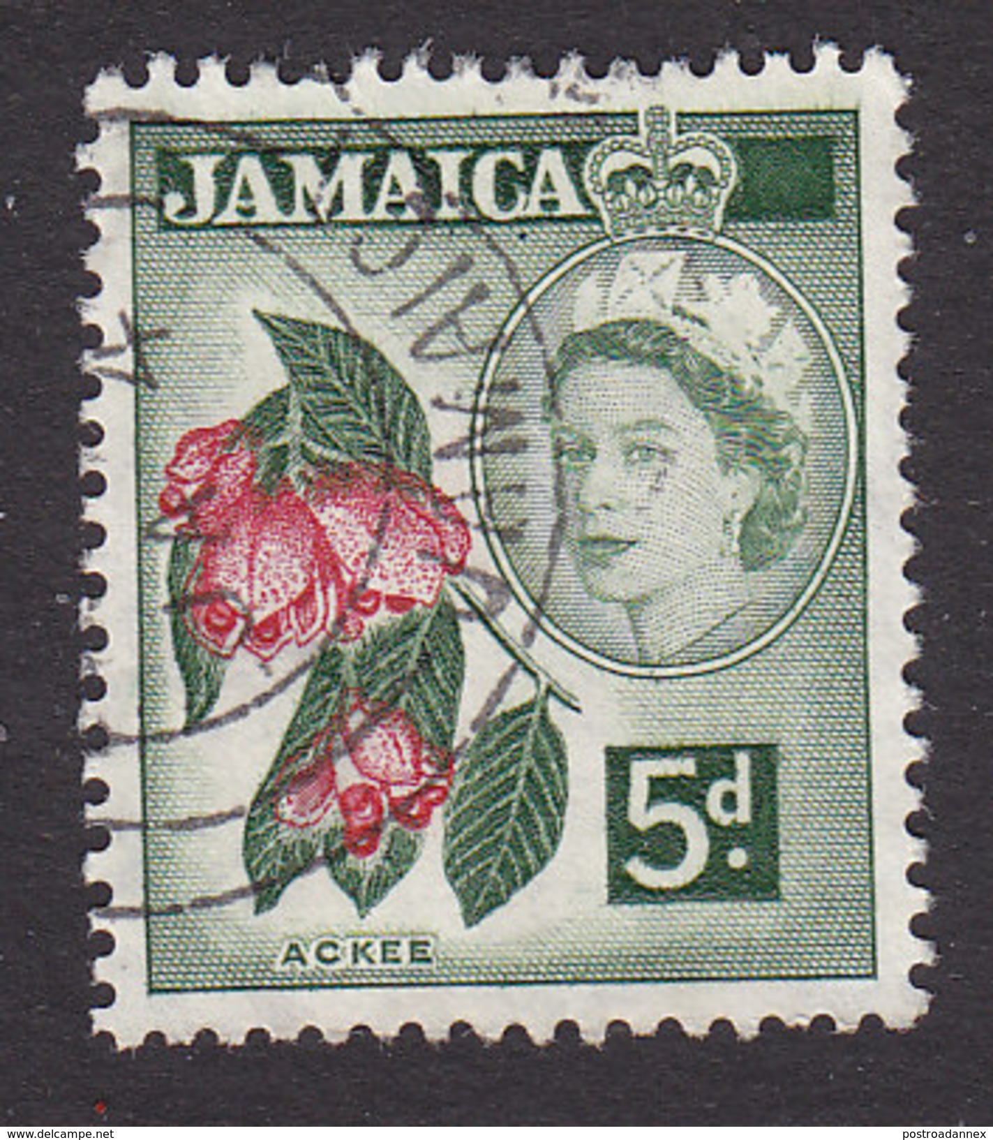 Jamaica, Scott #165, Used, Ackee Fruit, Issued 1956 - Jamaïque (...-1961)