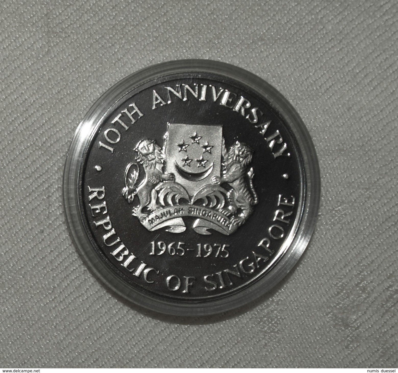 Proof/PP Silber/Silver Singapur/Singapore 10 Jahre Unabhängigkeit/10 Years Of Independence, 1975, 10 Dollars - Singapur