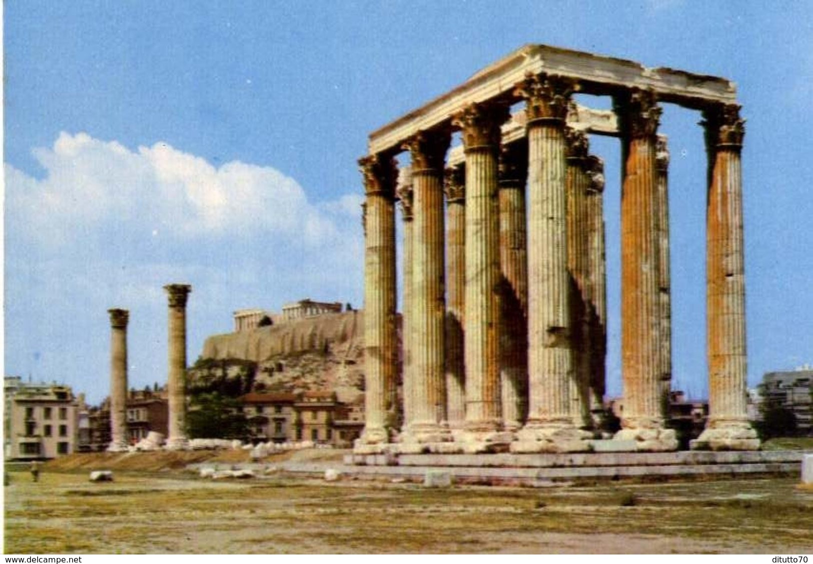 Athenes - Temple De Zeus Olympien - Formato Grande Viaggiata Mancante Di Affrancatura – E 3 - Grecia