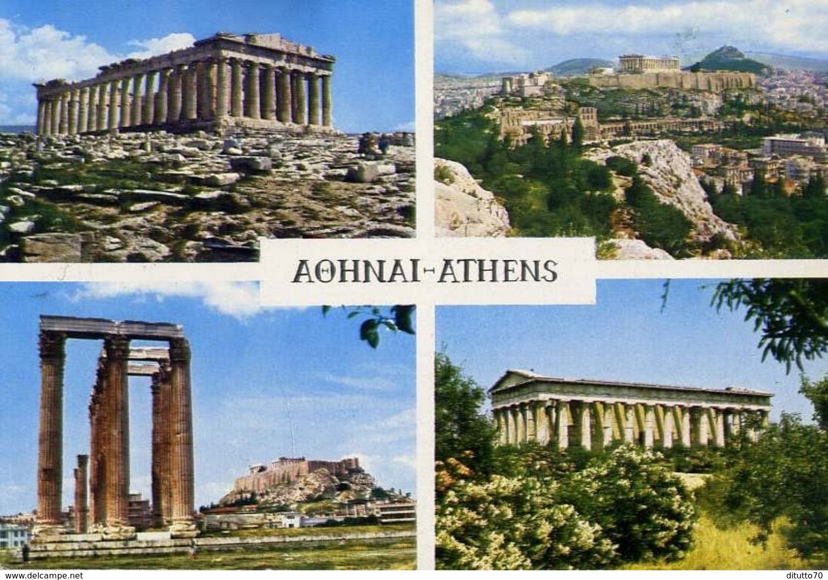 Athenes - Monumenti Antichi - Formato Grande Viaggiata Mancante Di Affrancatura – E 3 - Grecia