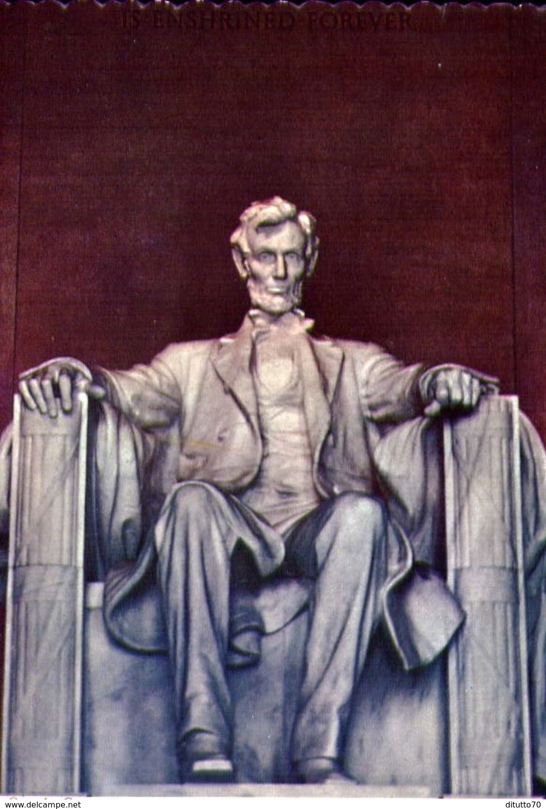 Lincoln Statue - Formato Grande Non Viaggiata – E 3 - Altri & Non Classificati