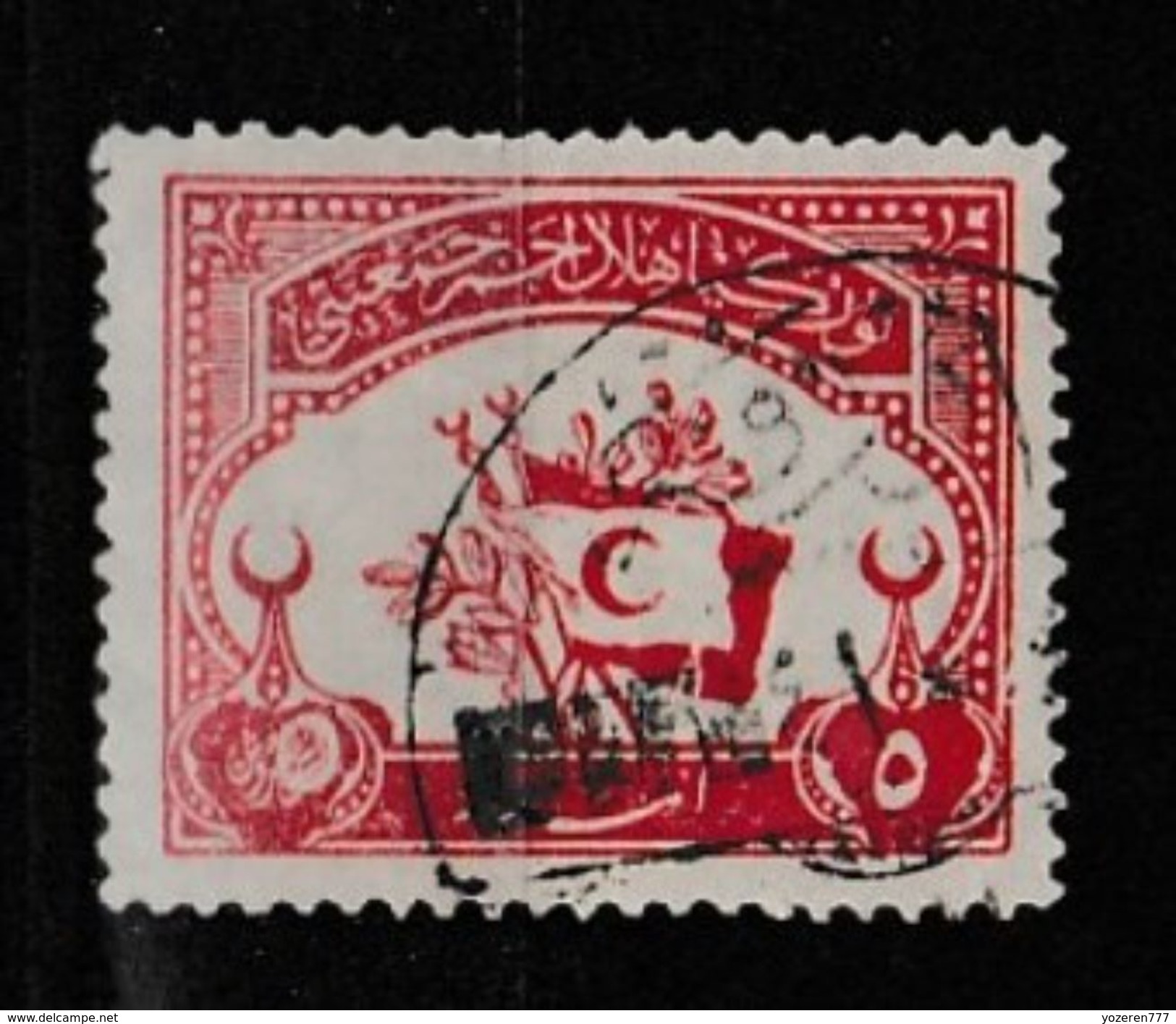 (K-021) 1923 Turkish League Of The Red Crescent Charity Stamps Used - Wohlfahrtsmarken