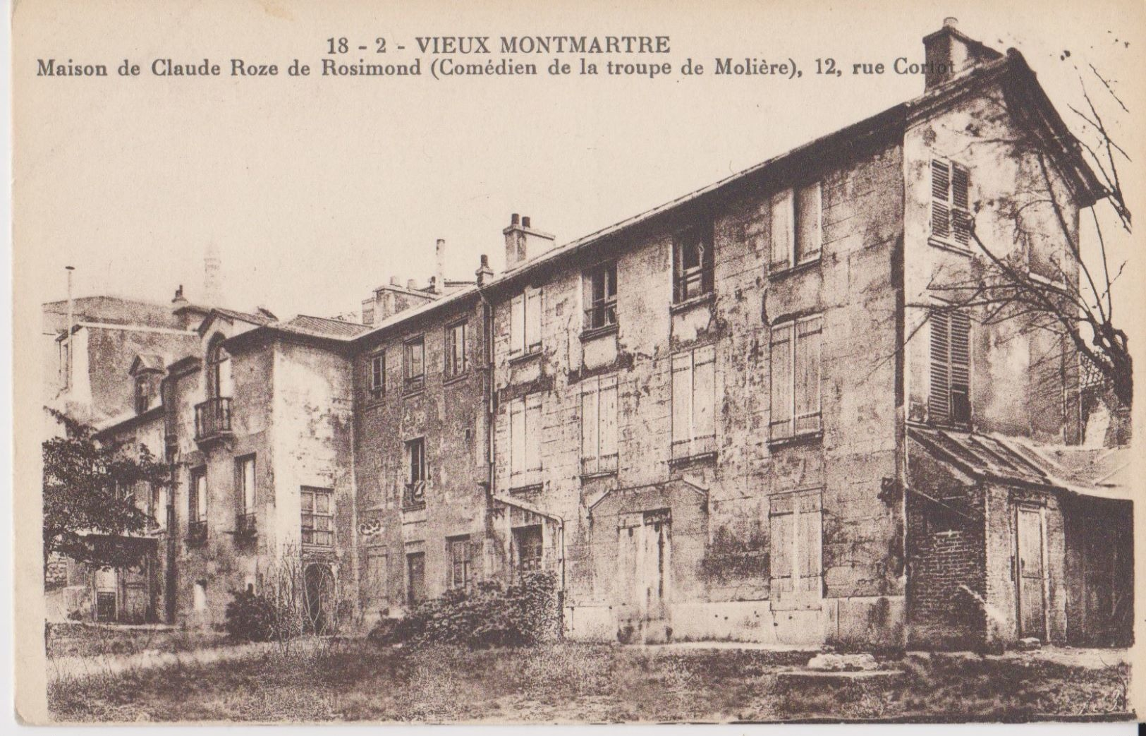 Vieux Montmartre - Maison De Claude Roze De Rosimond - 12 Rue Cortot - ES Paris - Paris (18)