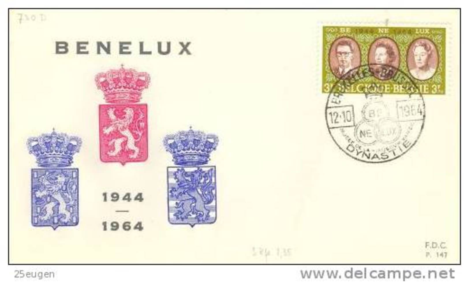 BELGIUM 1964 EUROPA SYMPATHY ISSUE  FDC - European Ideas