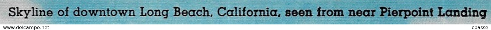 CPA Post Card USA LONG BEACH CA - Skyline Downtown Long Beach California, Pierpoint Landing* Oil Far Pumps Pétrole - Long Beach