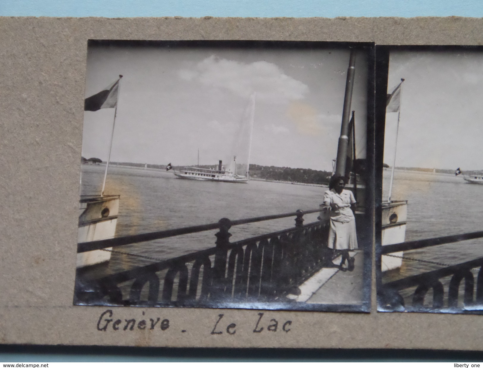 Genève Le LAC - Anno 19?? ( Stereo Photo Amateur (?) Voir Photo Pour Detail ) ! - Photos Stéréoscopiques