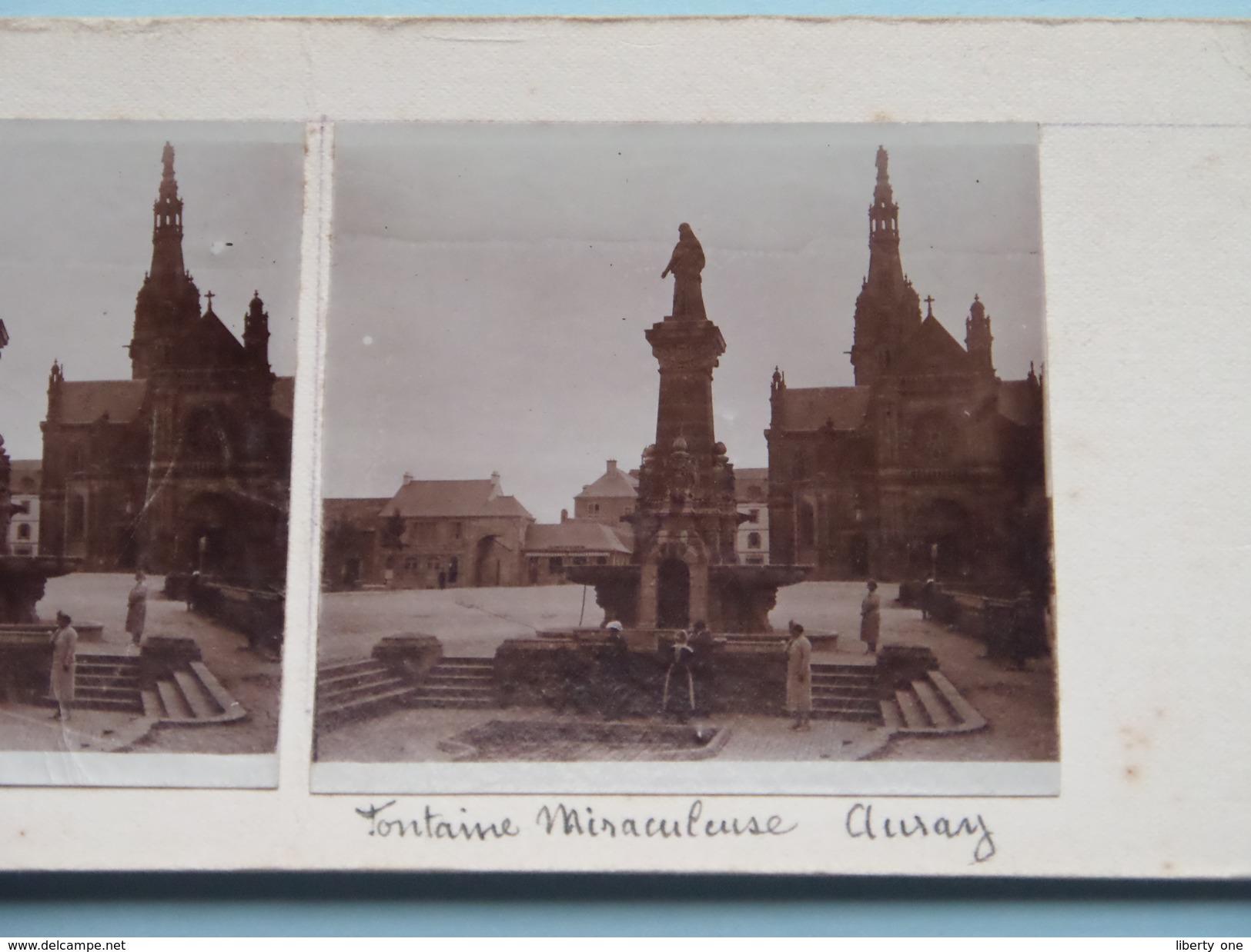 Fontaine Miraculeuse / Ste Anne - AURAY : Anno 19?? ( Stereo Photo Amateur (?) Voir Photo Pour Detail ) Plier ! - Photos Stéréoscopiques